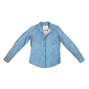 Frank & Eileen 70s Denim Button Front Shirt Size Small